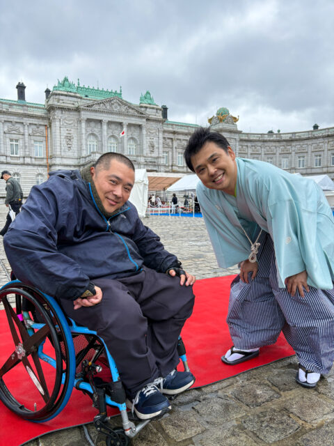 全国脊髄損傷者連合会千葉県支部 露﨑支部長と昇吉